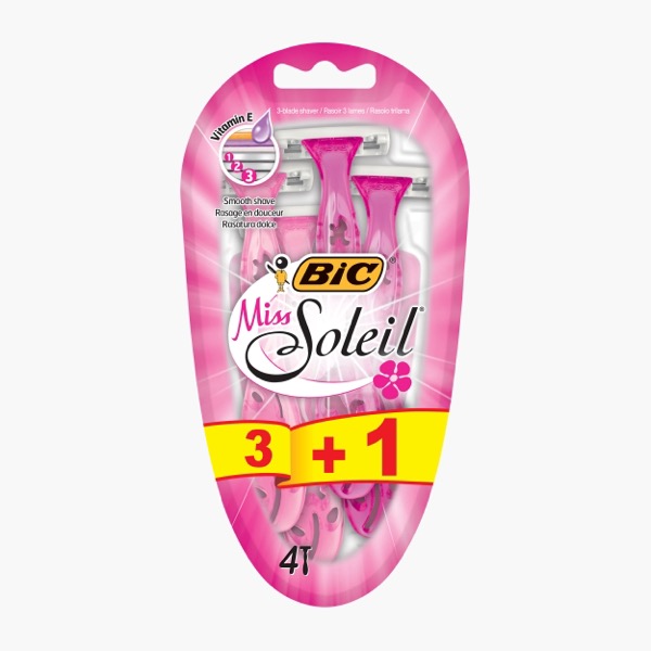 BiC Aparat de ras pentru femei Miss Soleil 3 lame, 3+1 buc