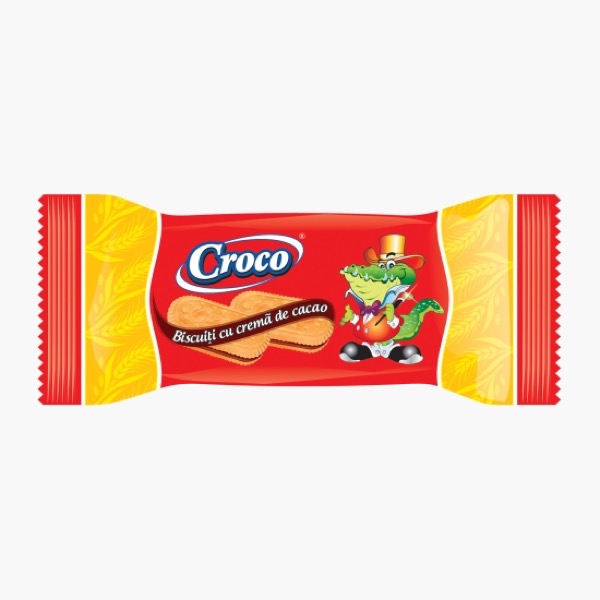 Croco Biscuiti cu crema de cacao 32g