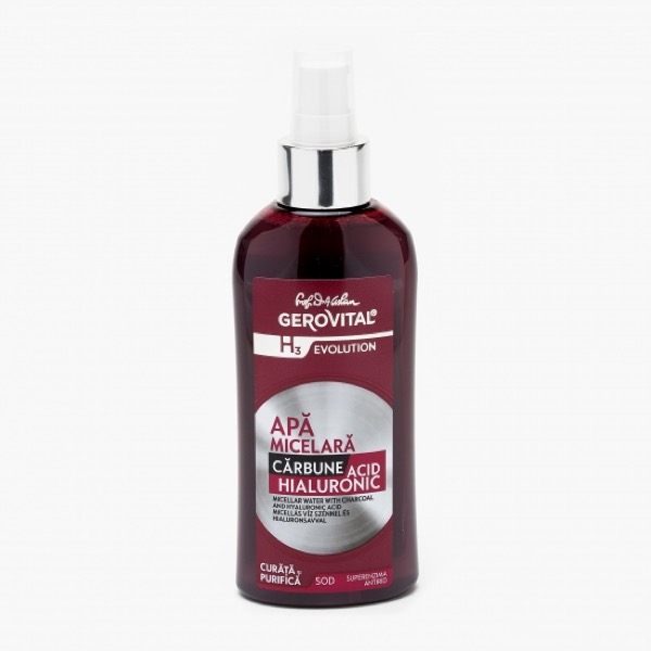 Gerovital Apa micelara cu carbune si acid hialuronic 150ml