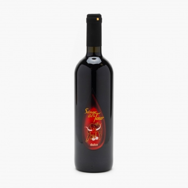 Vin roșu dulce Merlot, Sangiovese Burgund, Muscat Hamburg, 10%, 0.75l